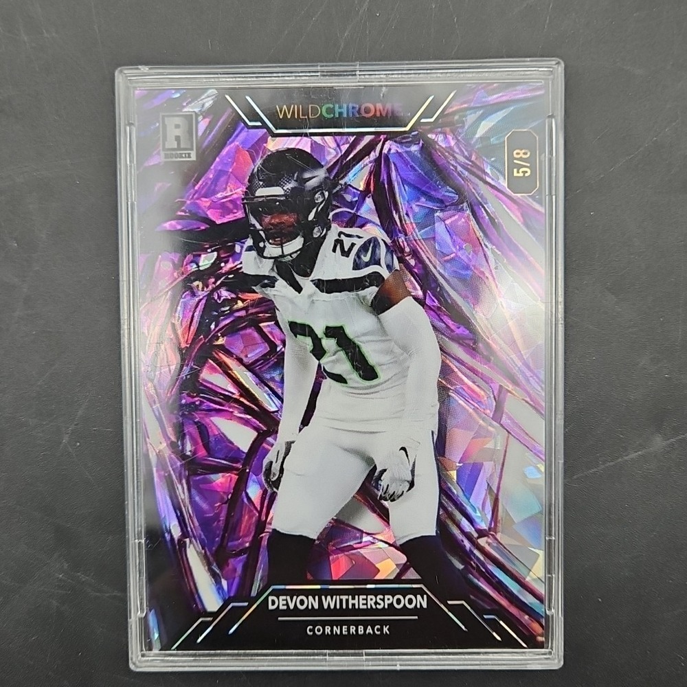 Devon Witherspoon Wild Chrome Rookie 5/8 WCG-PR Football Card 2023